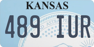 KS license plate 489IUR
