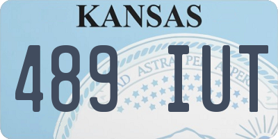 KS license plate 489IUT