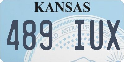 KS license plate 489IUX