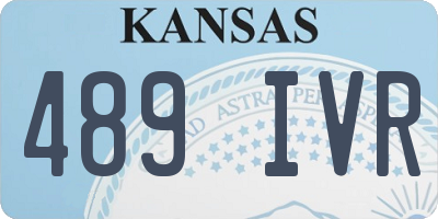 KS license plate 489IVR