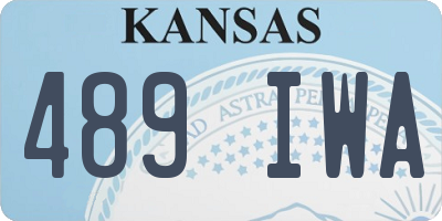 KS license plate 489IWA