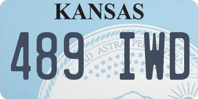 KS license plate 489IWD