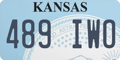 KS license plate 489IWO