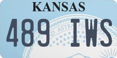 KS license plate 489IWS