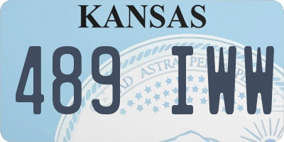 KS license plate 489IWW