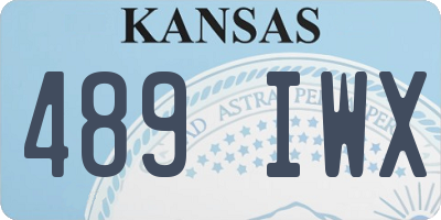 KS license plate 489IWX