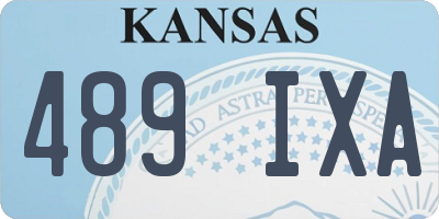 KS license plate 489IXA