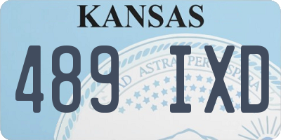 KS license plate 489IXD