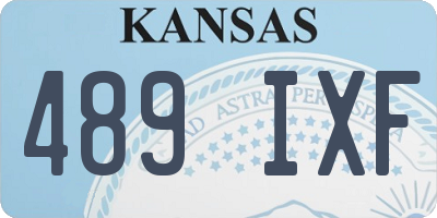 KS license plate 489IXF