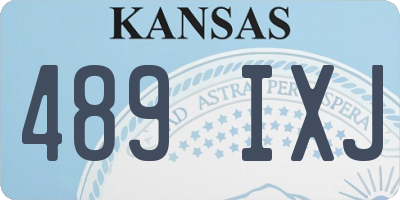 KS license plate 489IXJ