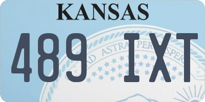 KS license plate 489IXT