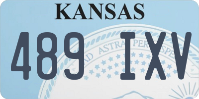 KS license plate 489IXV