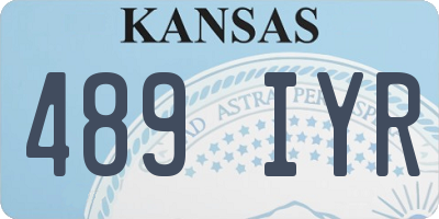 KS license plate 489IYR