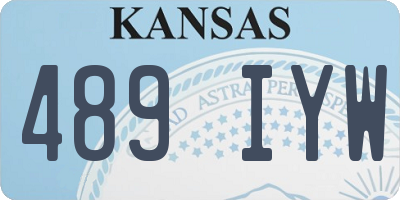 KS license plate 489IYW