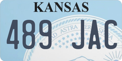 KS license plate 489JAC