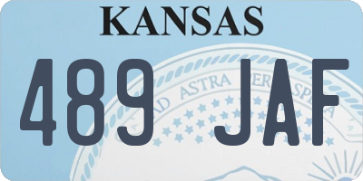 KS license plate 489JAF