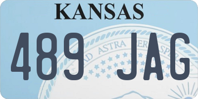 KS license plate 489JAG