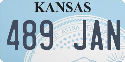 KS license plate 489JAN