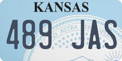 KS license plate 489JAS