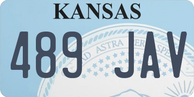 KS license plate 489JAV