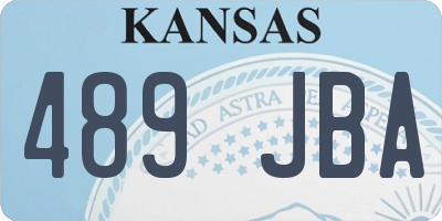KS license plate 489JBA