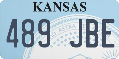 KS license plate 489JBE