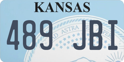 KS license plate 489JBI