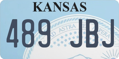 KS license plate 489JBJ