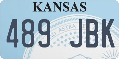 KS license plate 489JBK