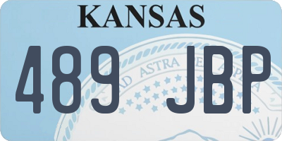 KS license plate 489JBP