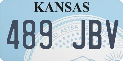 KS license plate 489JBV