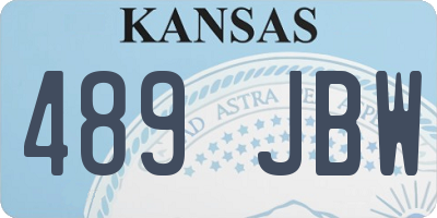 KS license plate 489JBW
