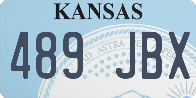 KS license plate 489JBX