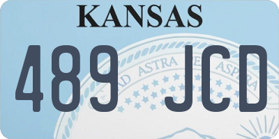 KS license plate 489JCD