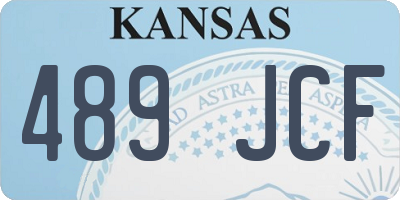 KS license plate 489JCF