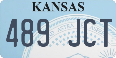KS license plate 489JCT