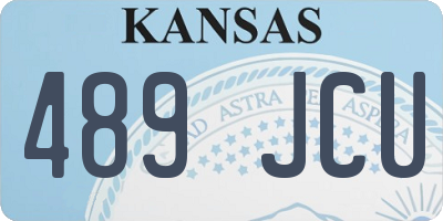 KS license plate 489JCU