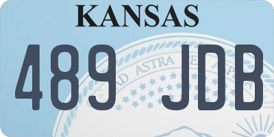 KS license plate 489JDB