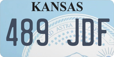 KS license plate 489JDF