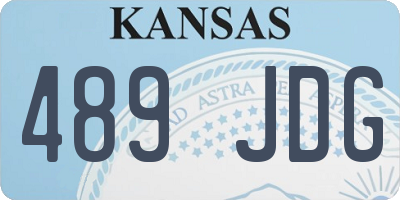 KS license plate 489JDG