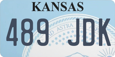 KS license plate 489JDK