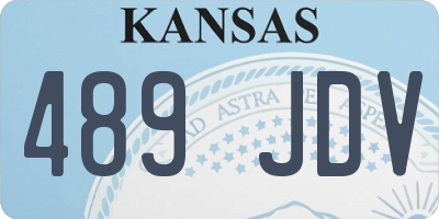 KS license plate 489JDV