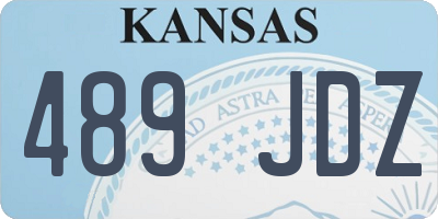 KS license plate 489JDZ