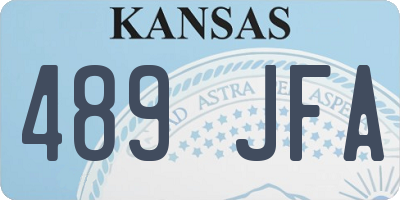 KS license plate 489JFA