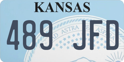 KS license plate 489JFD