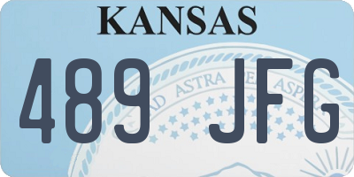 KS license plate 489JFG