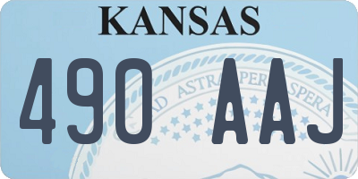 KS license plate 490AAJ