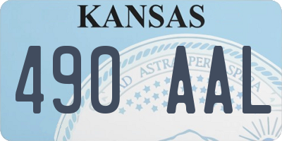 KS license plate 490AAL