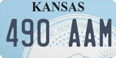 KS license plate 490AAM