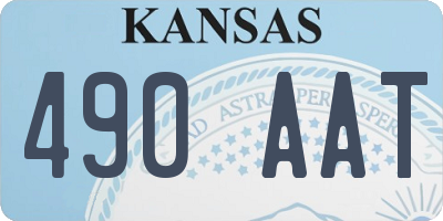 KS license plate 490AAT